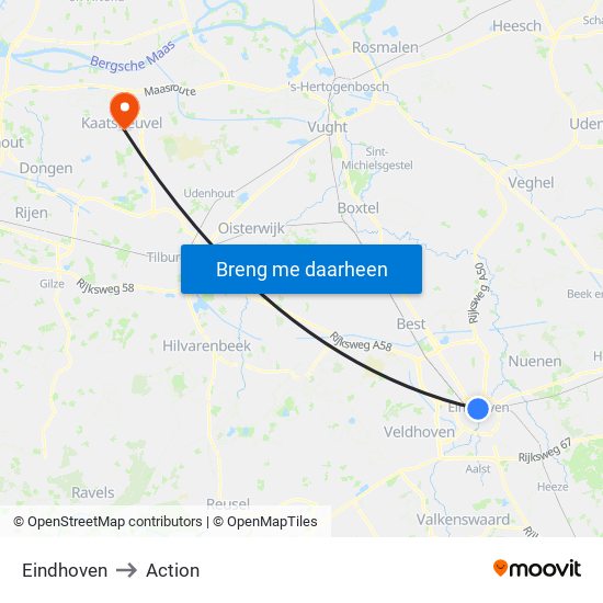 Eindhoven to Action map