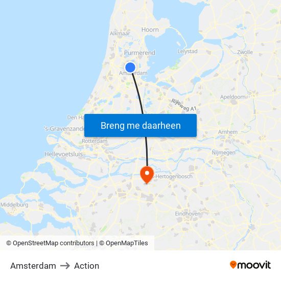 Amsterdam to Action map