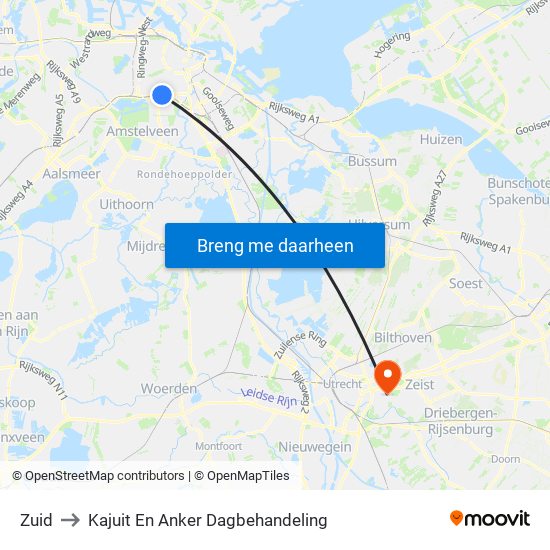 Zuid to Kajuit En Anker Dagbehandeling map