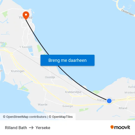 Rilland Bath to Yerseke map