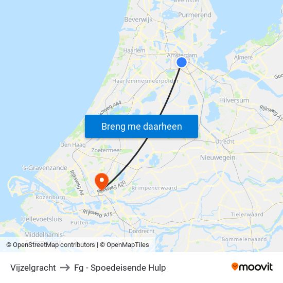 Vijzelgracht to Fg - Spoedeisende Hulp map