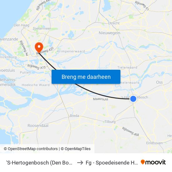 'S-Hertogenbosch (Den Bosch) to Fg - Spoedeisende Hulp map