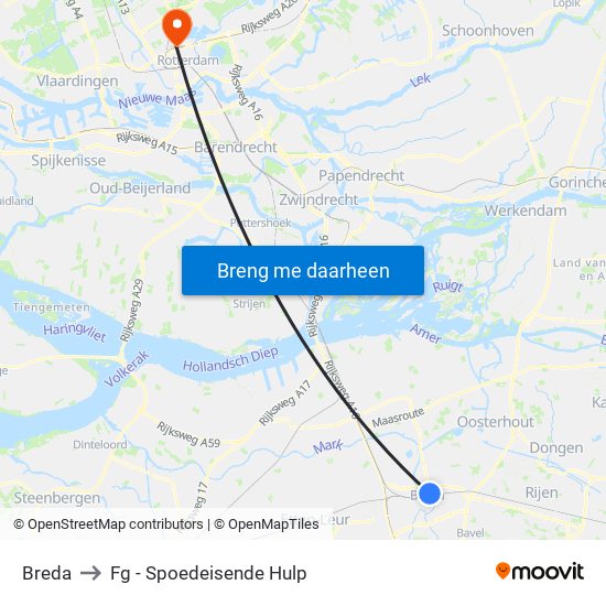 Breda to Fg - Spoedeisende Hulp map