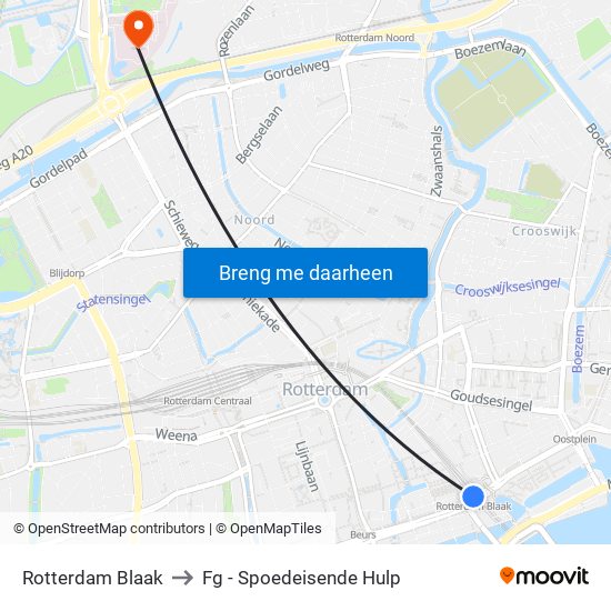 Rotterdam Blaak to Fg - Spoedeisende Hulp map