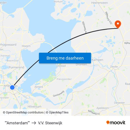 ""Amsterdam"" to V.V. Steenwijk map