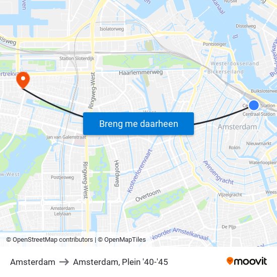 Amsterdam to Amsterdam, Plein '40-'45 map