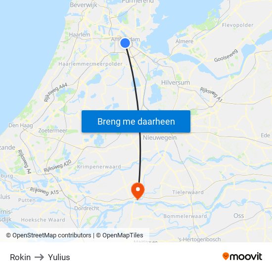 Rokin to Yulius map