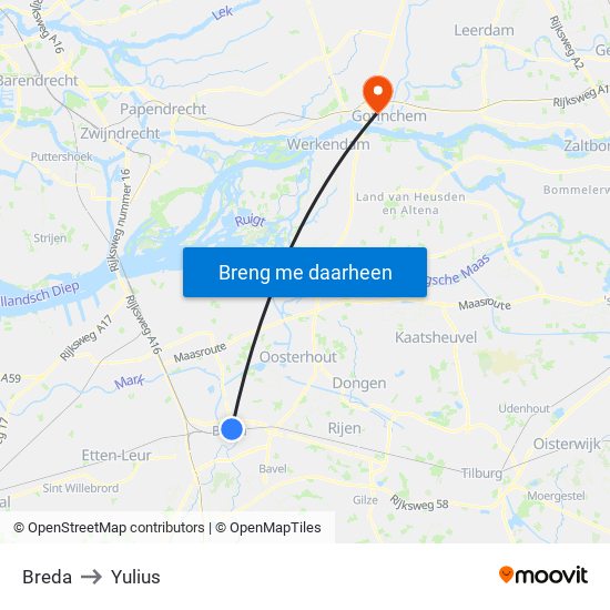 Breda to Yulius map