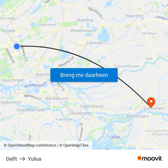 Delft to Yulius map