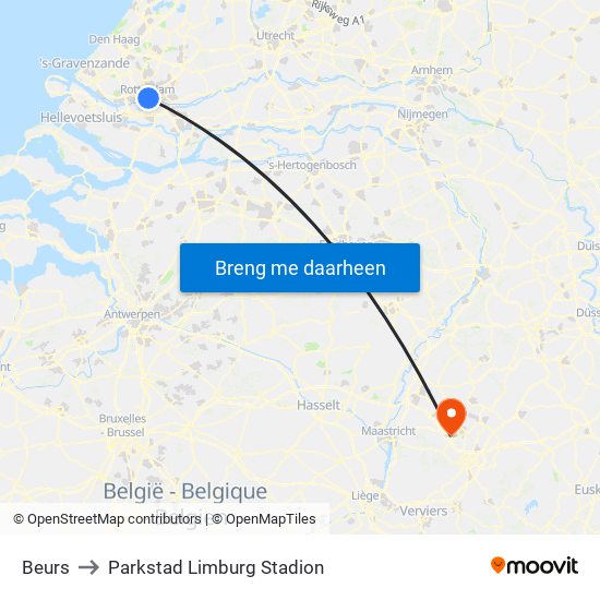 Beurs to Parkstad Limburg Stadion map