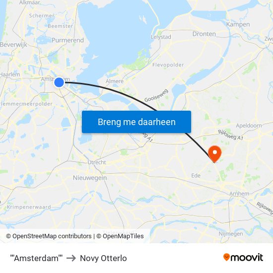 ""Amsterdam"" to Novy Otterlo map