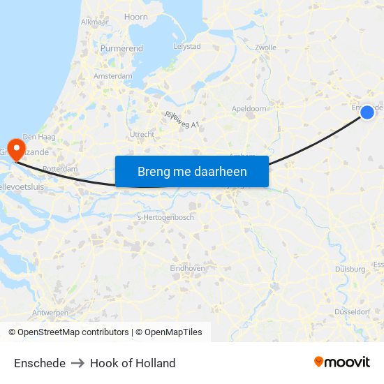 Enschede, Boulevard 1945 to Hook of Holland map