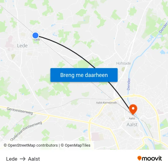 Lede to Aalst map