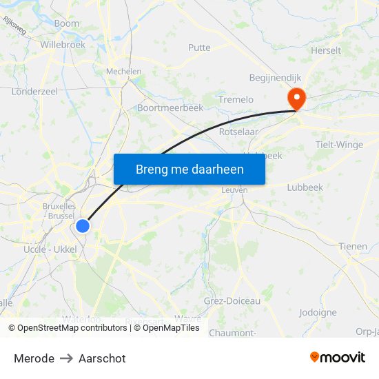 Merode to Aarschot map