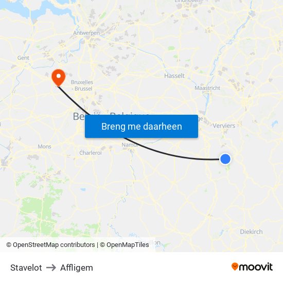 Stavelot to Stavelot map