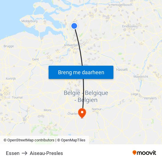 Essen to Essen map