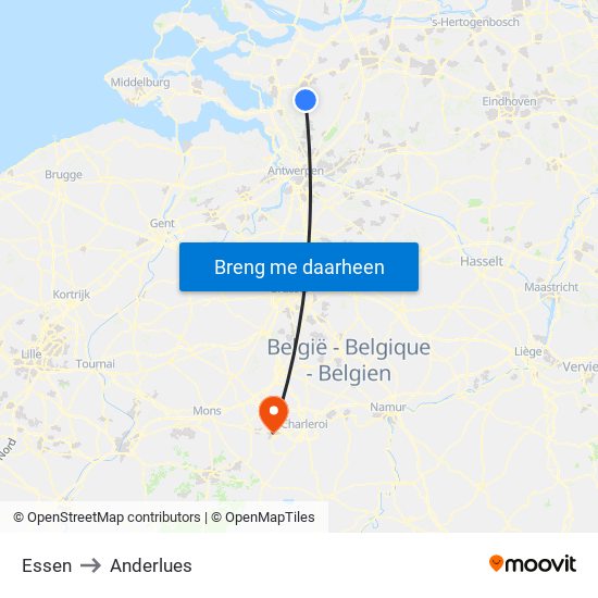 Essen to Essen map