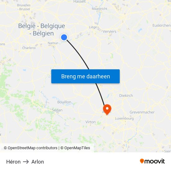 Héron to Héron map