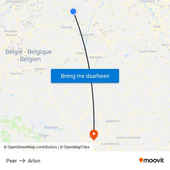 Peer to Arlon map