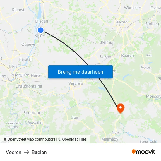 Voeren to Baelen map