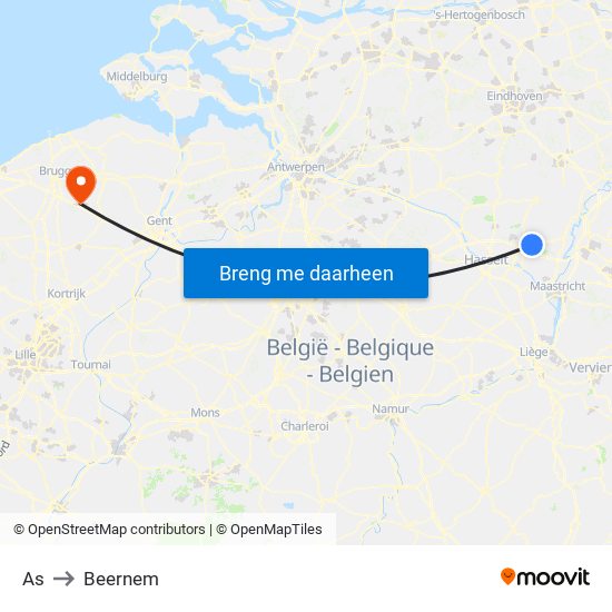 As to Beernem map