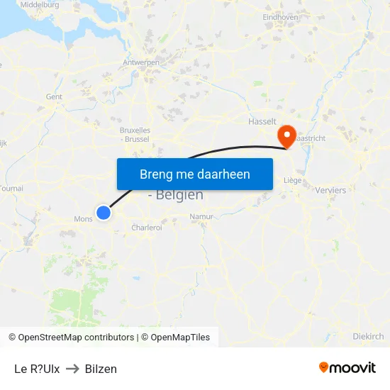 Le R?Ulx to Bilzen map