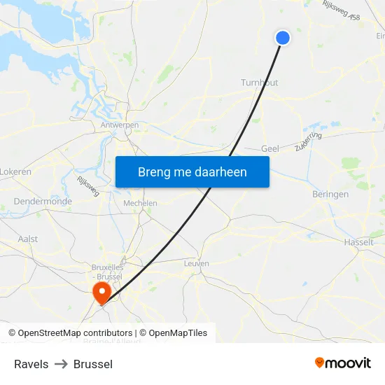 Ravels to Brussel map