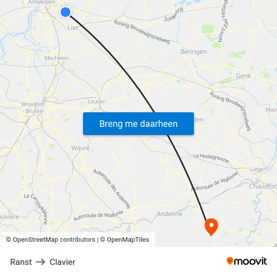 Ranst to Clavier map