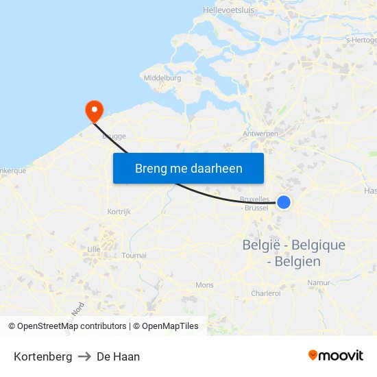 Kortenberg to De Haan map