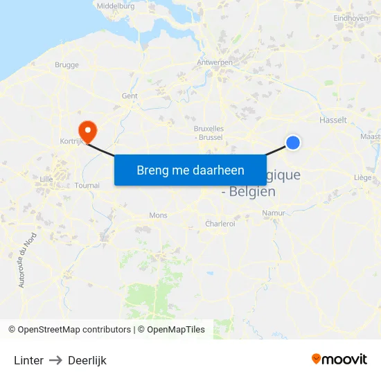 Linter to Deerlijk map