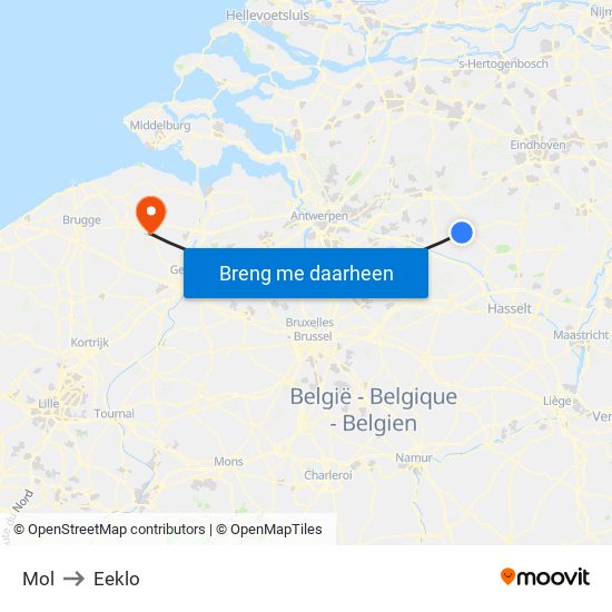 Mol to Eeklo map