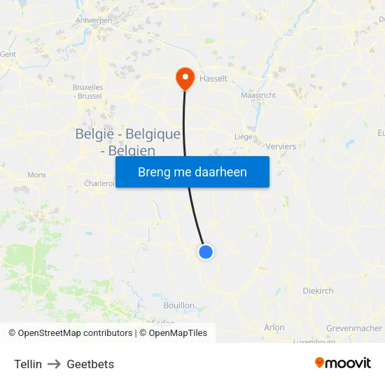 Tellin to Geetbets map