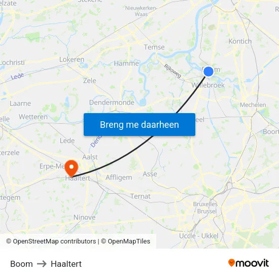 Boom to Haaltert map