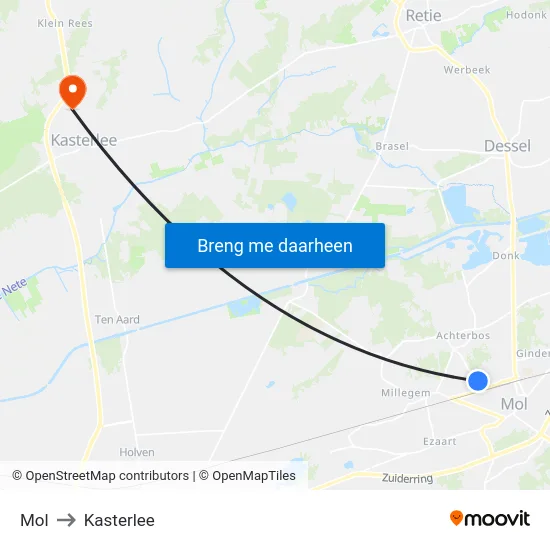 Mol to Kasterlee map