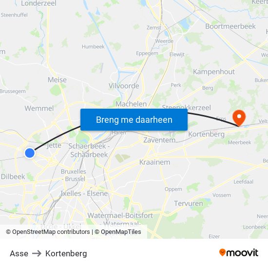 Asse to Kortenberg map