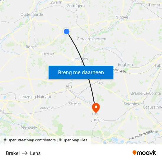 Brakel to Lens map