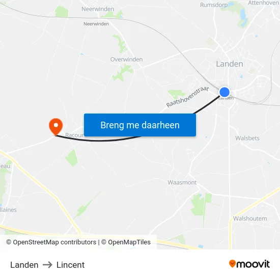 Landen to Lincent map