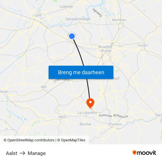 Aalst to Manage map