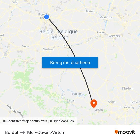 Bordet to Meix-Devant-Virton map