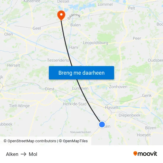 Alken to Mol map
