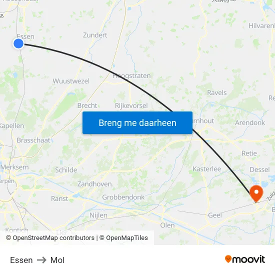 Essen to Mol map