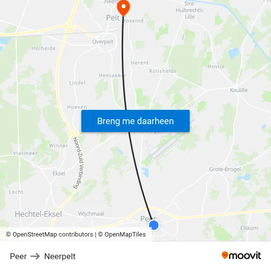 Peer to Neerpelt map