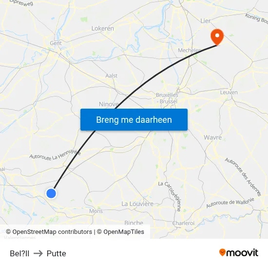Bel?Il to Putte map