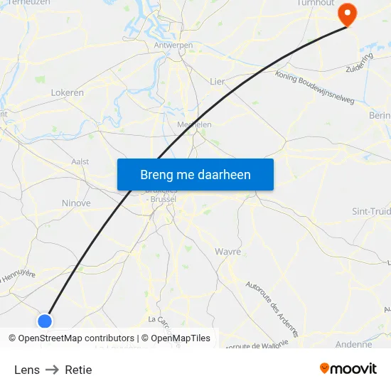 Lens to Retie map