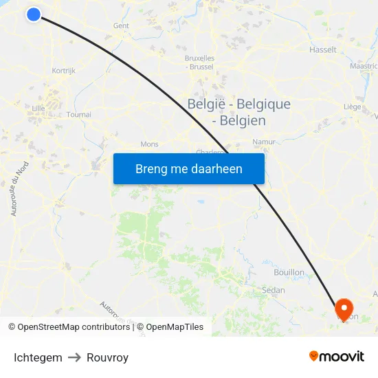 Ichtegem to Rouvroy map