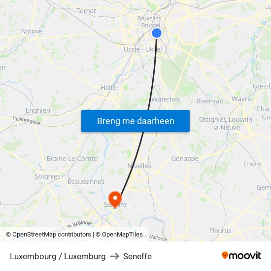 Luxembourg / Luxemburg to Seneffe map