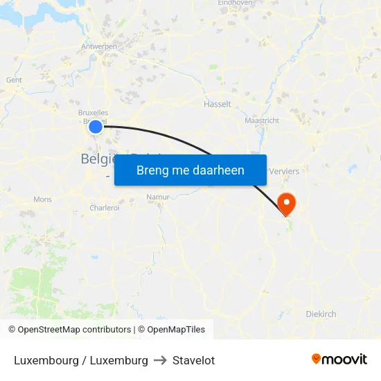 Luxembourg / Luxemburg to Stavelot map