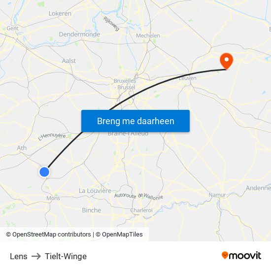 Lens to Tielt-Winge map