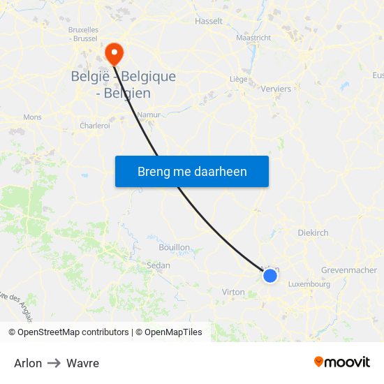 Arlon to Arlon map