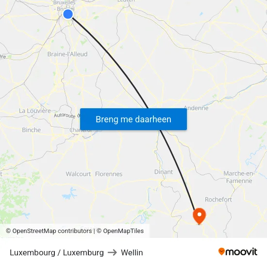Luxembourg / Luxemburg to Wellin map